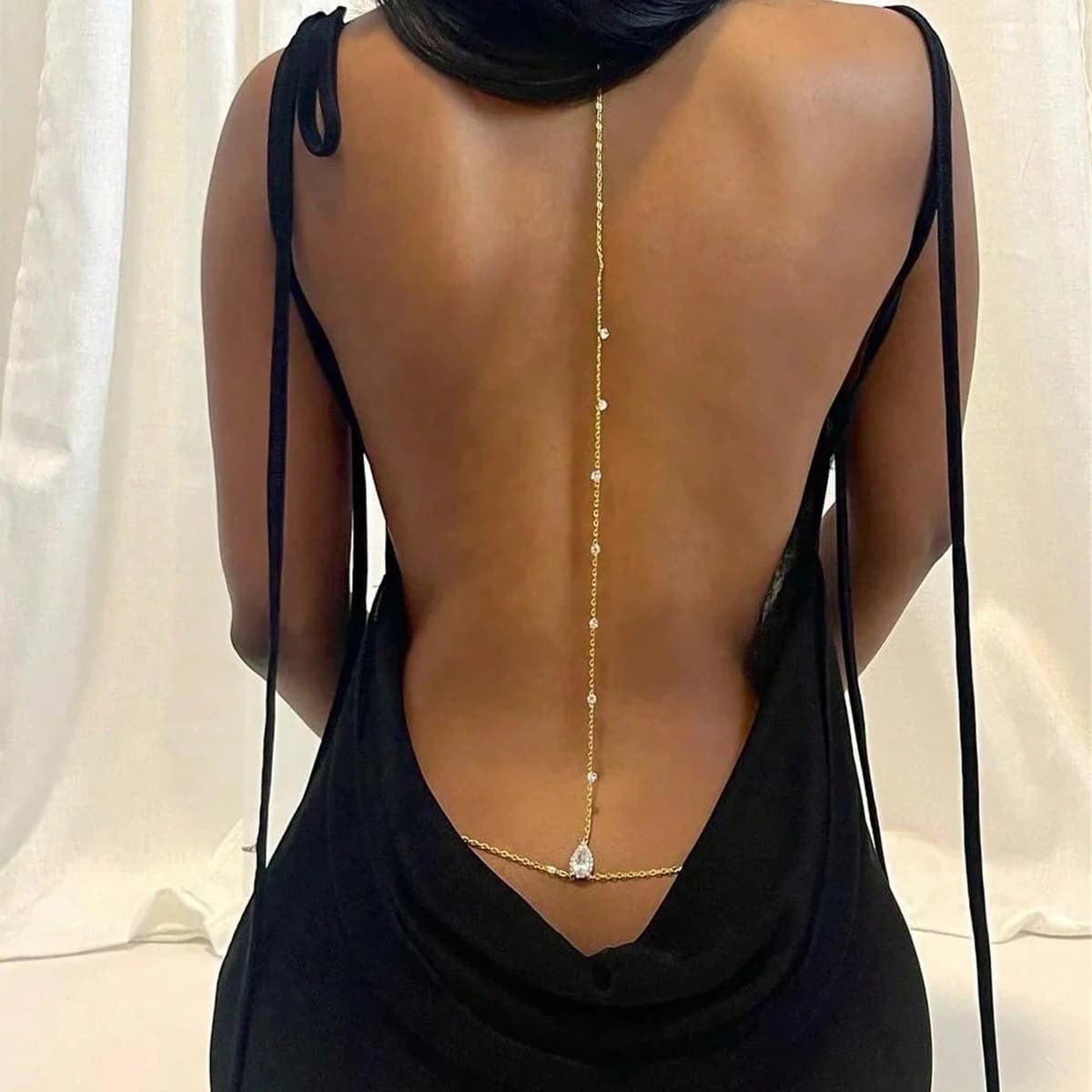 Sexy Rhinestone Back Chain for Party Ladies Fashion Jewelry