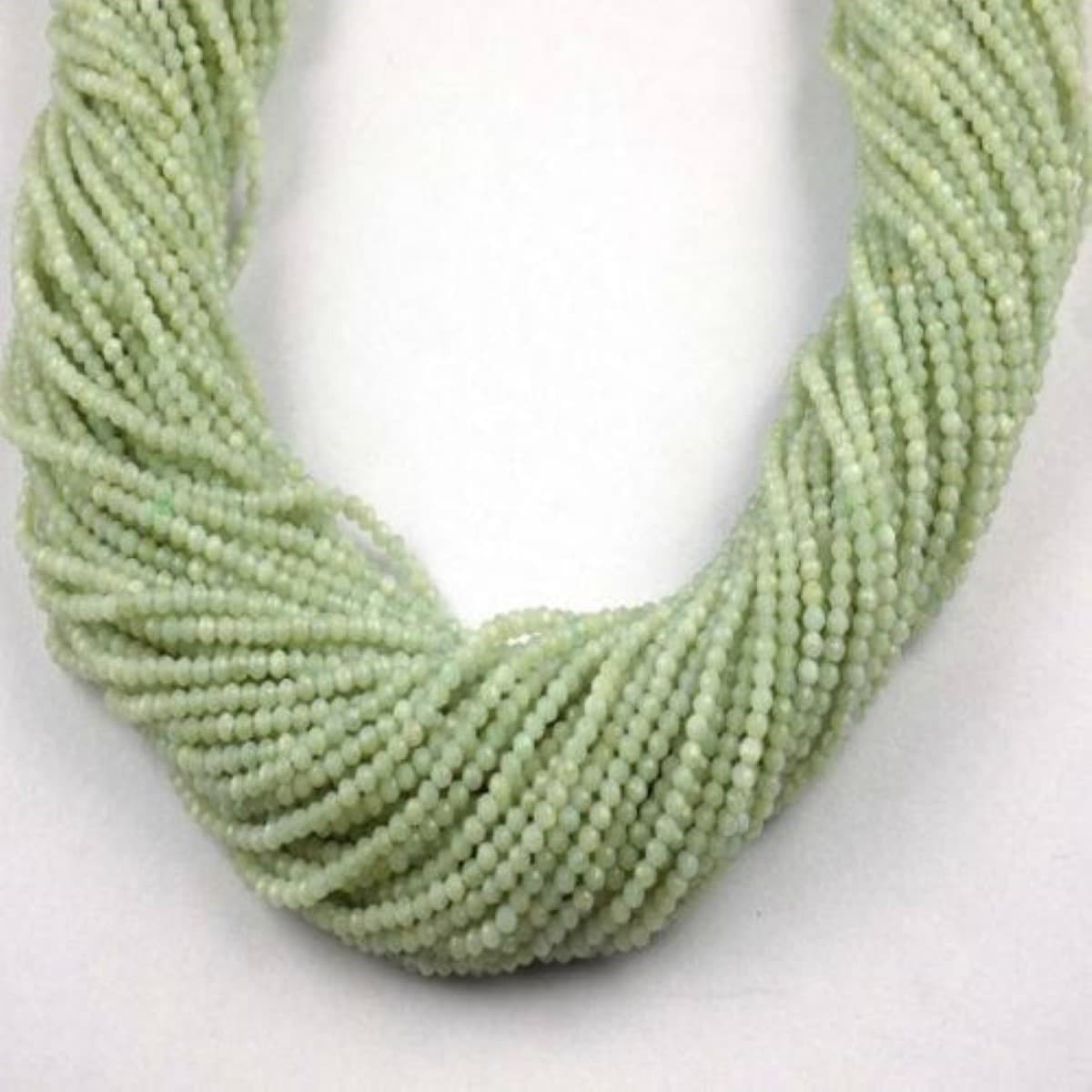 Amazonite Rondelle Shape 2.40mm Micro Faceted Gemstone Beads 13