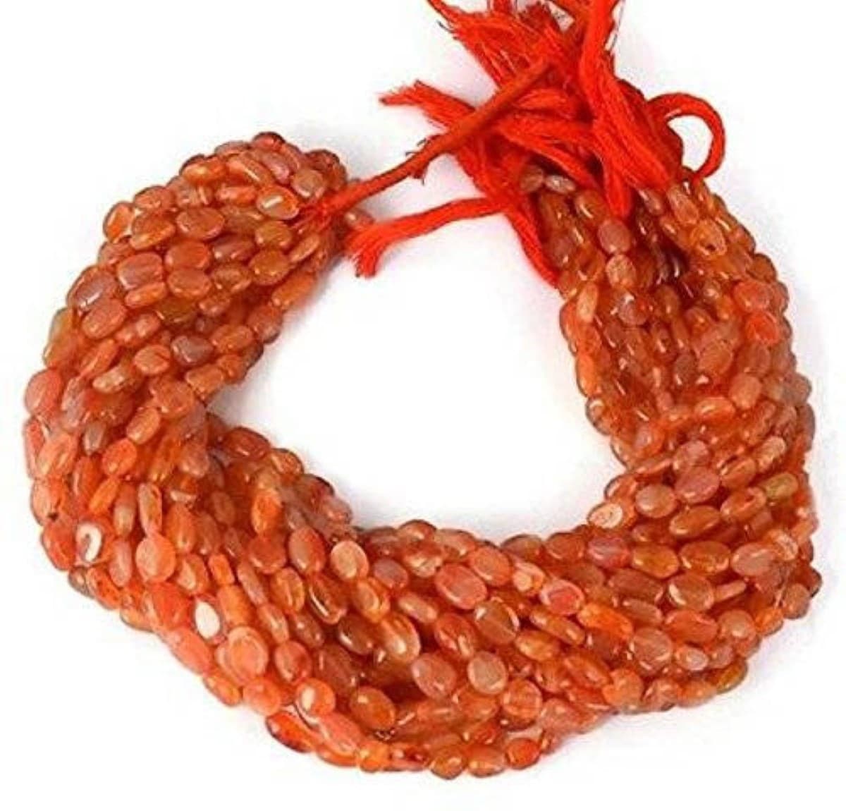 Carnelian Oval 10x6mm 13.5 Long Smooth Gemstone Handmade Jewelry Beads