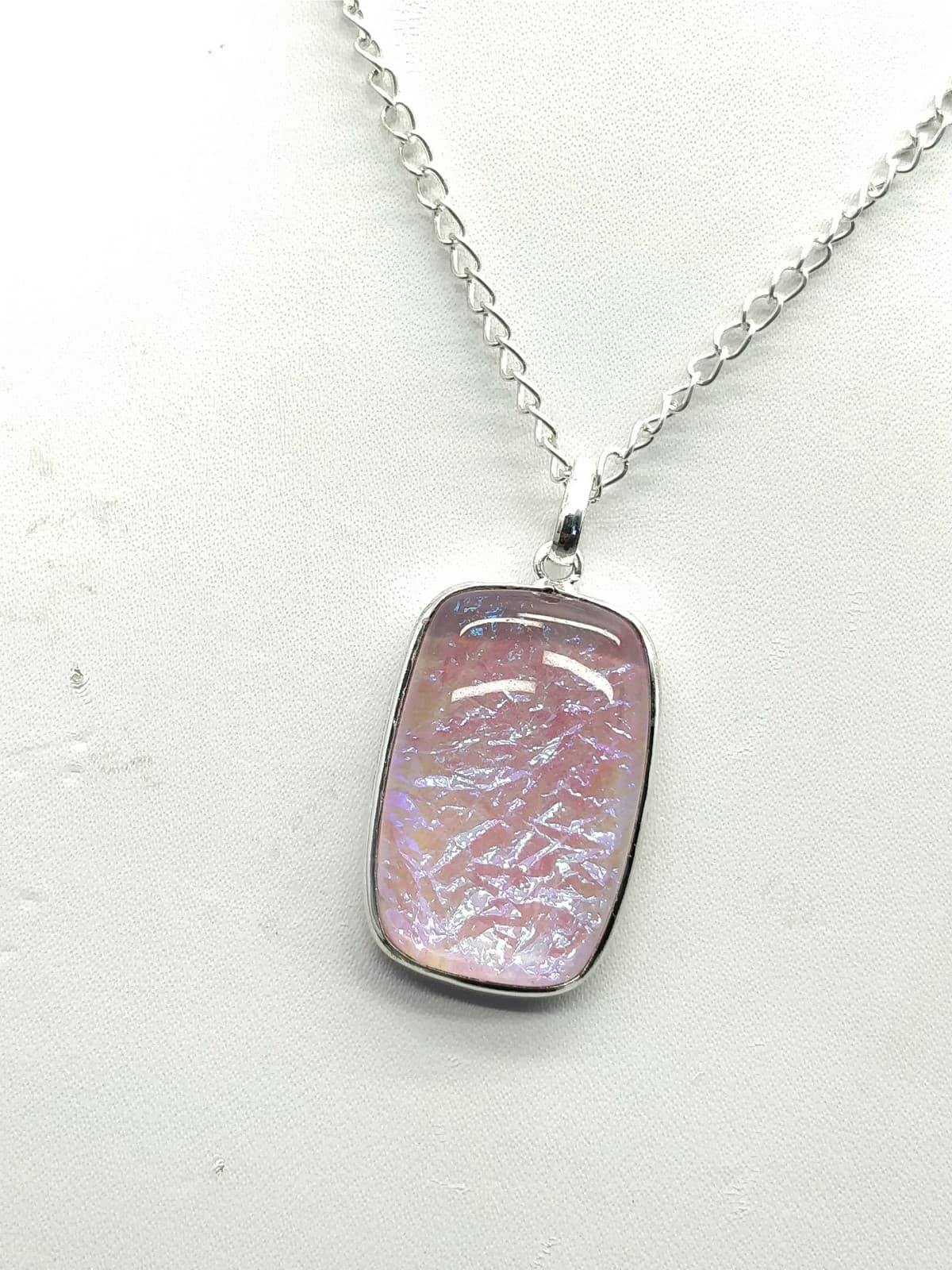 Pink Blue Fire Opal Pendant 33x20x8 mm Rectangle & Smooth wt. in 45 Ct