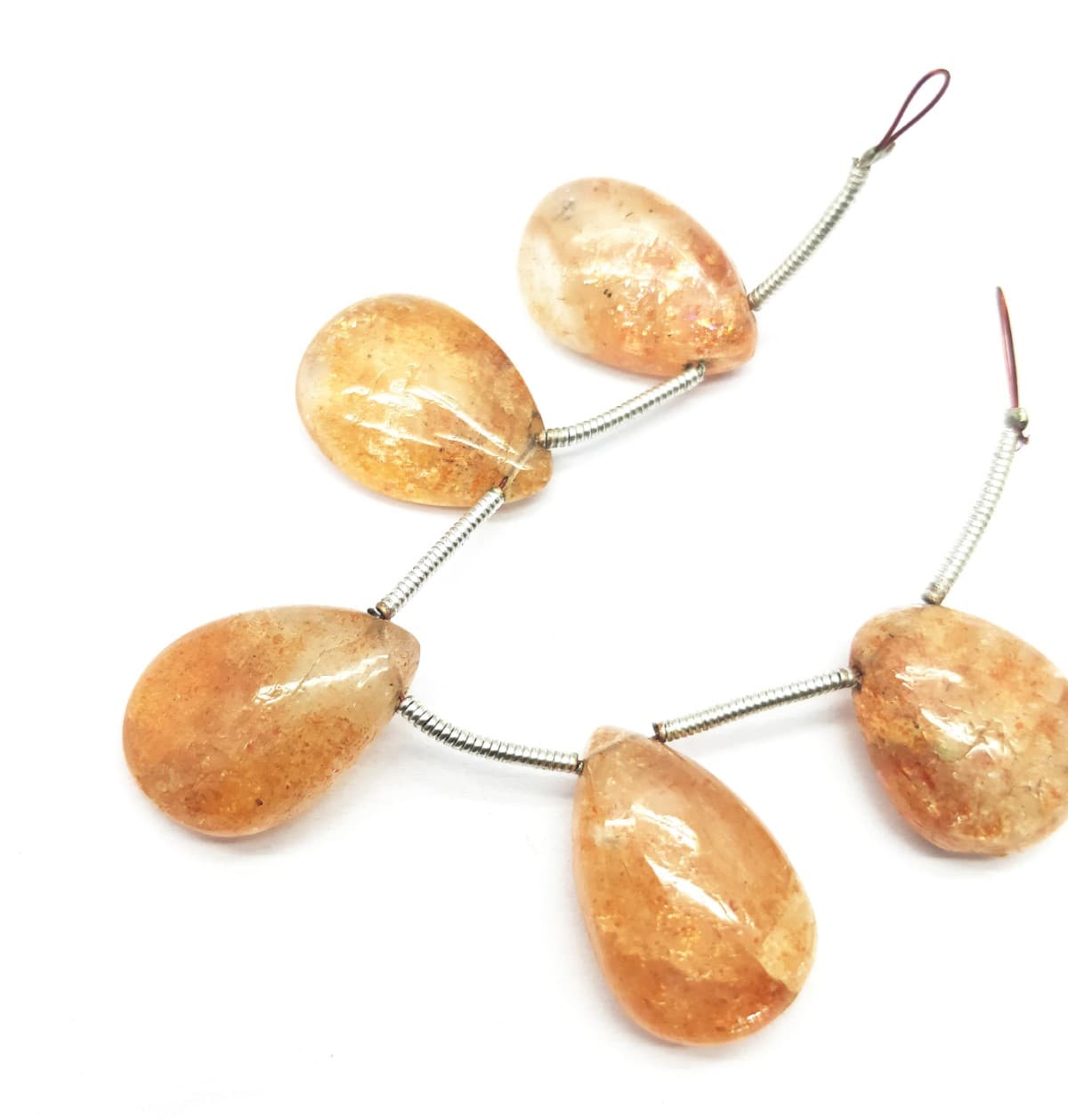Sunstone Loose Beads 16x11-18x12 mm, Pear & Smooth 3.5 Inch Long