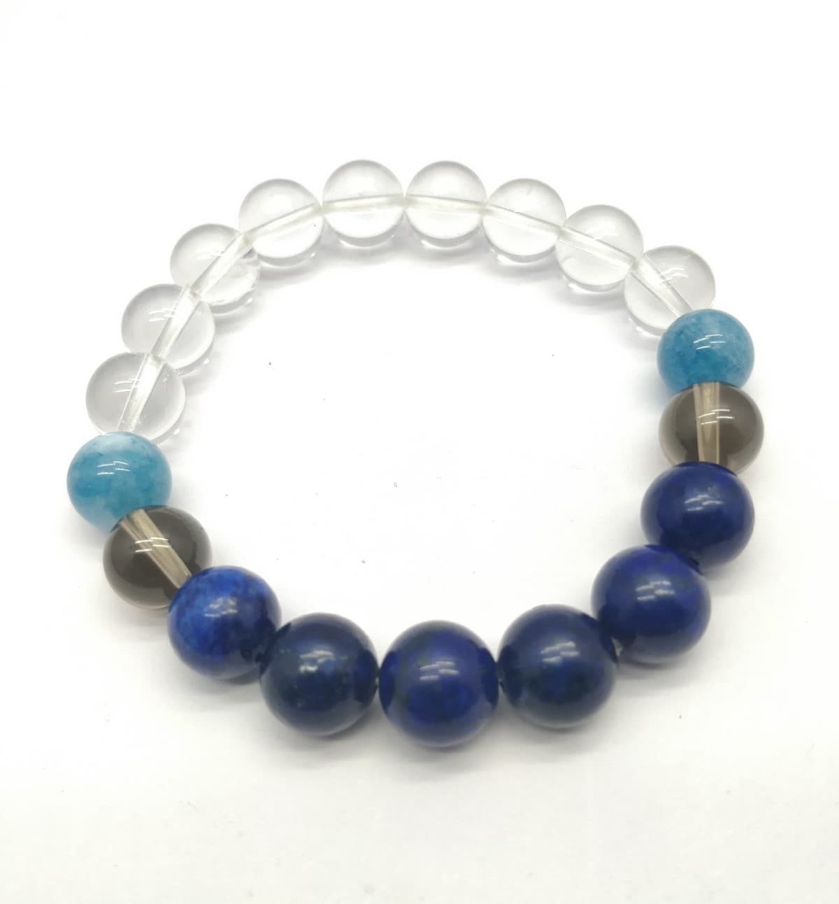 AAA+++ 100% Top Quality Multi Gemstone 19 Beads Bracelet 10 mm, Round & Smooth 7.5 Inch long. ZZ11