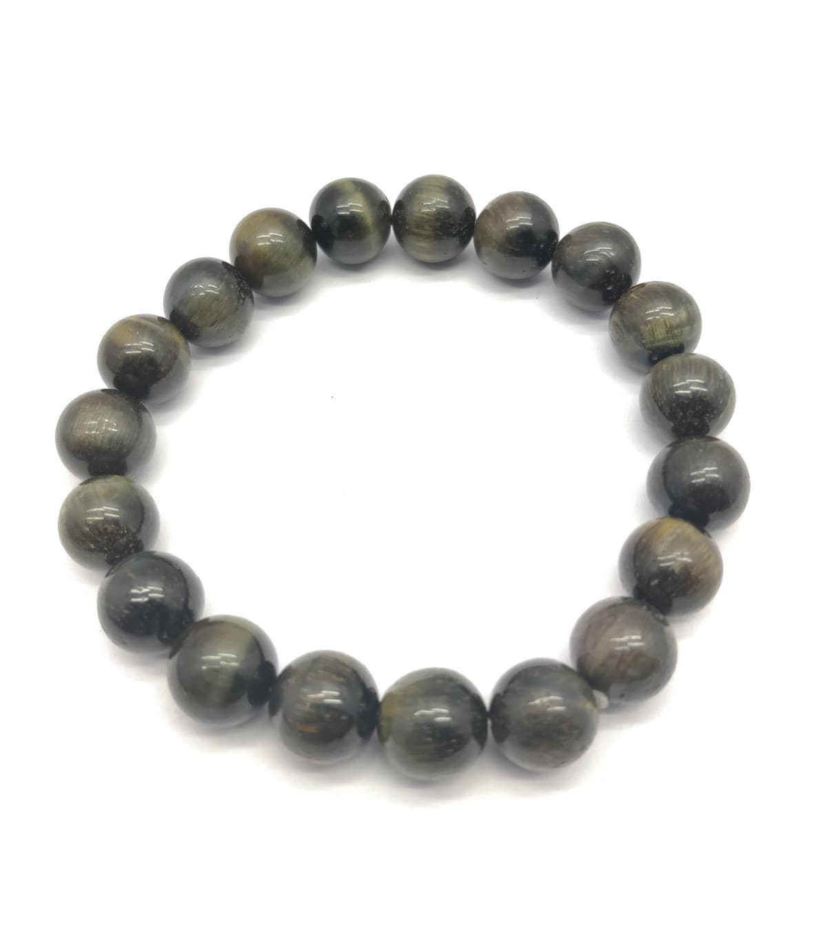 AAA+++ 100% Top Quality Brown Tiger Eye 19 Beads Bracelet 10 mm, Round & Smooth 7.5 Inch long. ZZ12