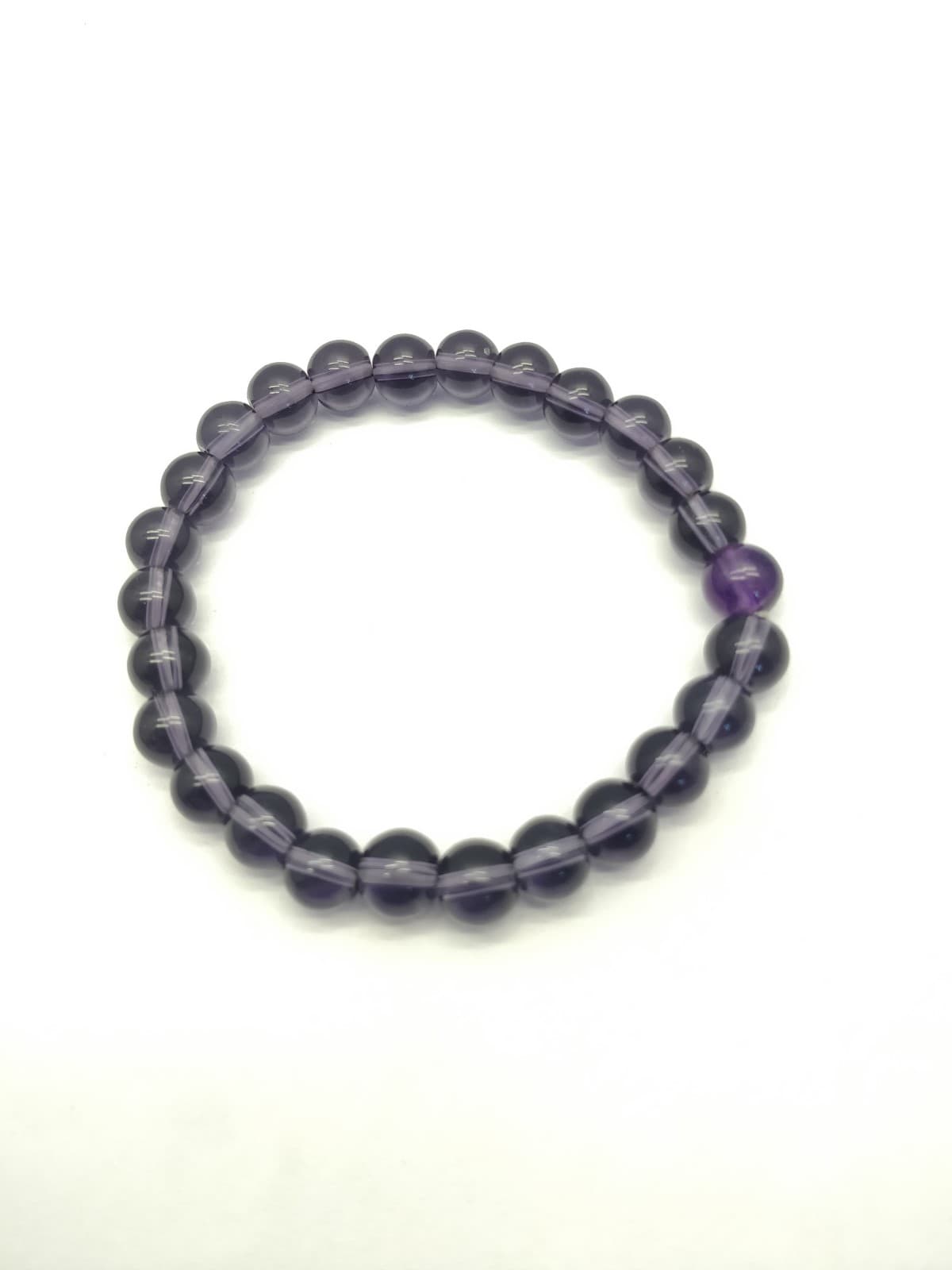 AAA+++ 100% Top Quality Amethyst Quartz 26 Beads Bracelet 8 mm, Round & Smooth 7.5 Inch long. ZZ36
