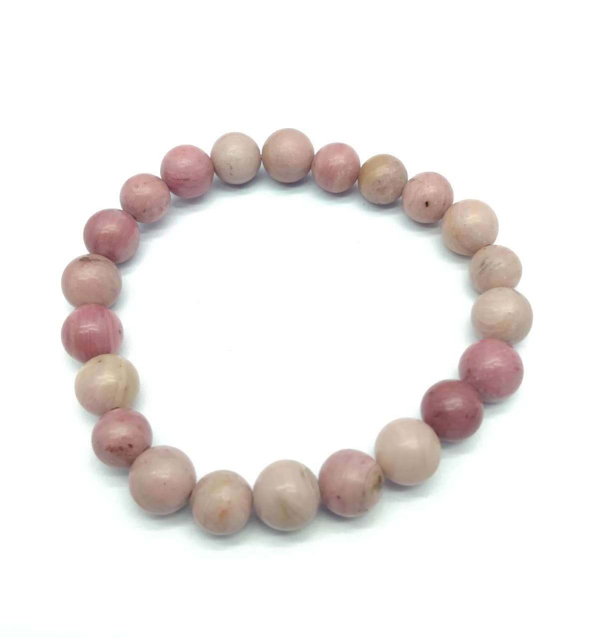 AAA+++ 100% Top Quality Rhodonite 22 Beads Bracelet 7.5-8.5 mm, Round & Smooth 7 Inch long. ZZ54