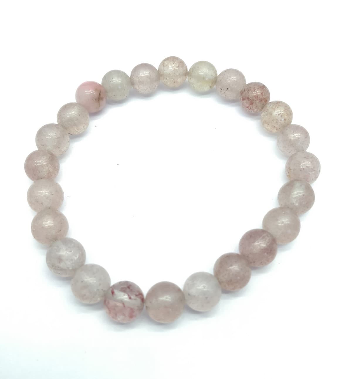 AAA+++ 100% Top Quality Cherry Quartz 24 Beads Bracelet 8 mm, Round & Smooth 7.5 Inch long. ZZ64