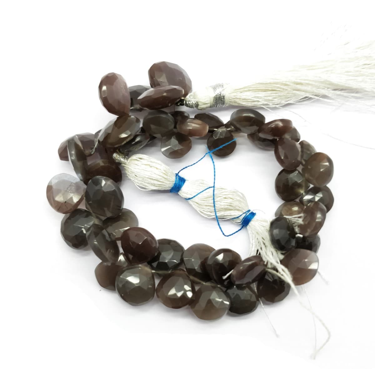 1 Strand Natural Chocolate Moonstone Size 8x8-13x13 mm Heart & Faceted