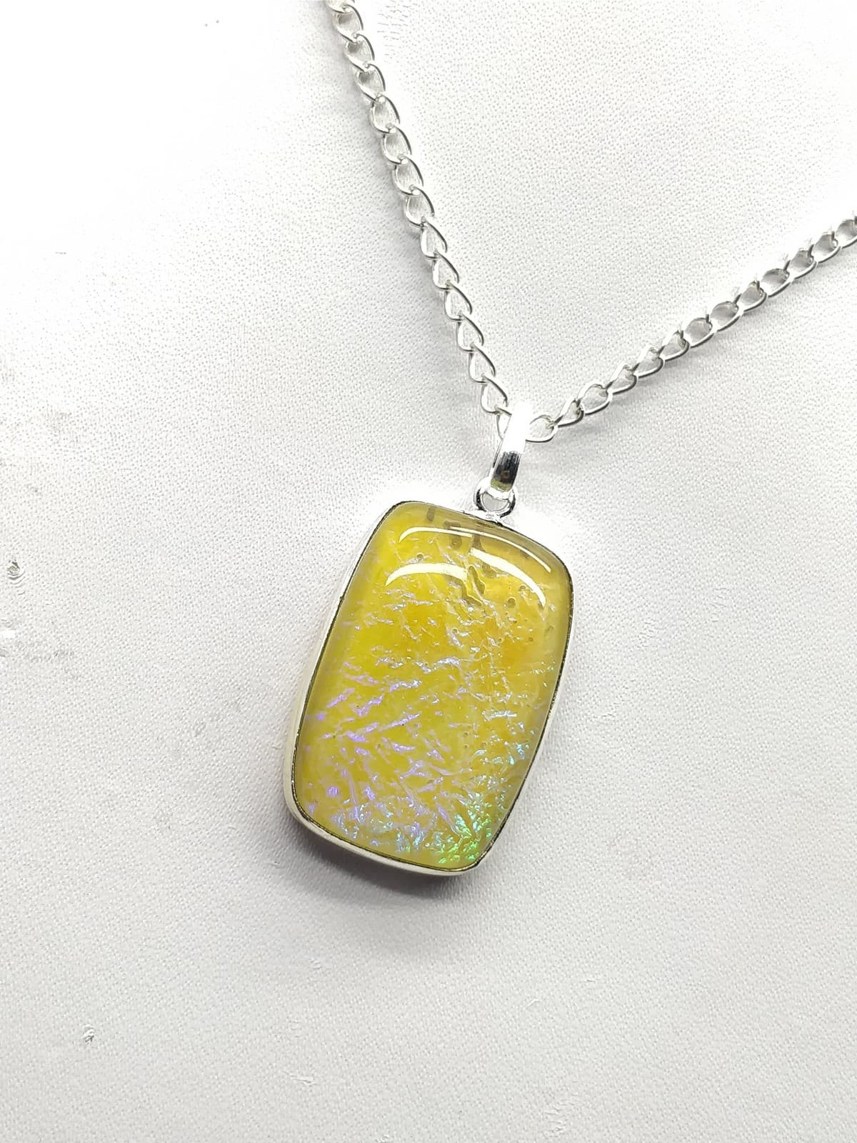 Yellow Fire Opal Pendant 33x20x8 mm, Rectangle & Smooth wt. in 45 Ct