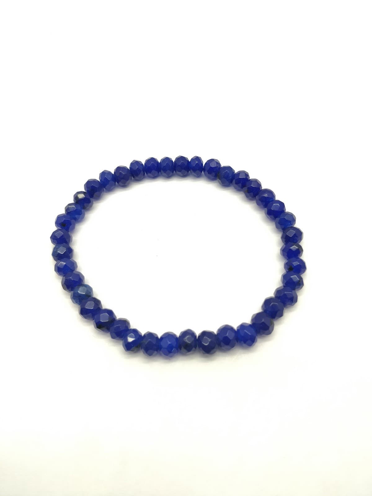 AAA+++ 100% Top Quality Blue Jade 40 Beads Bracelet 5.5-6 mm, Rondelle & Faceted 7.5 Inch long. ZZ34