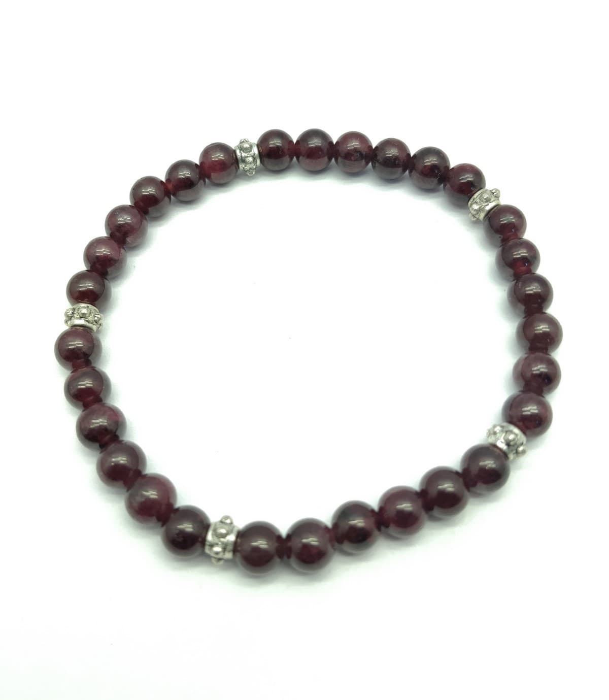 AAA+++ 100% Top Quality Garnet 30 Beads Bracelet 5.5 mm, Round & Smooth 7 Inch long. ZZ73