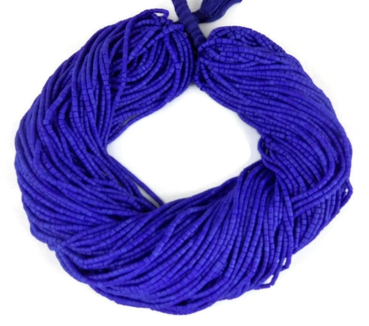 Lapis Lazuli Heishi Hand Cut Beads Size 1.75X.5mm-2X2.25mm 12" Strand