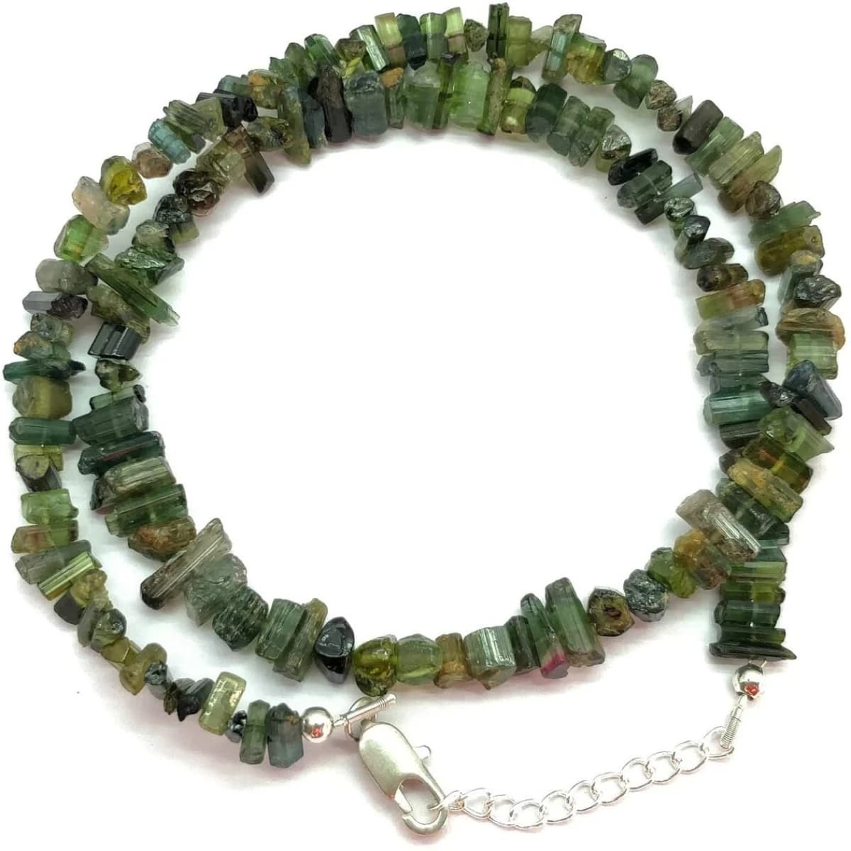 Watermelon Bi-Color Green Tourmaline Stick faceted Beads 6x3-14x4mm