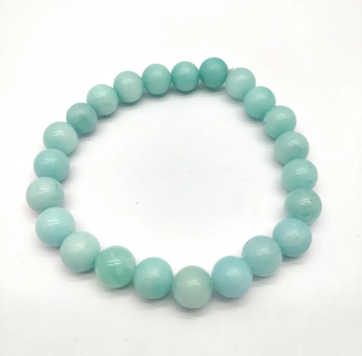 Amazonite Beads Bracelet - 8 mm, 7.5 Inch long. ZZ09
