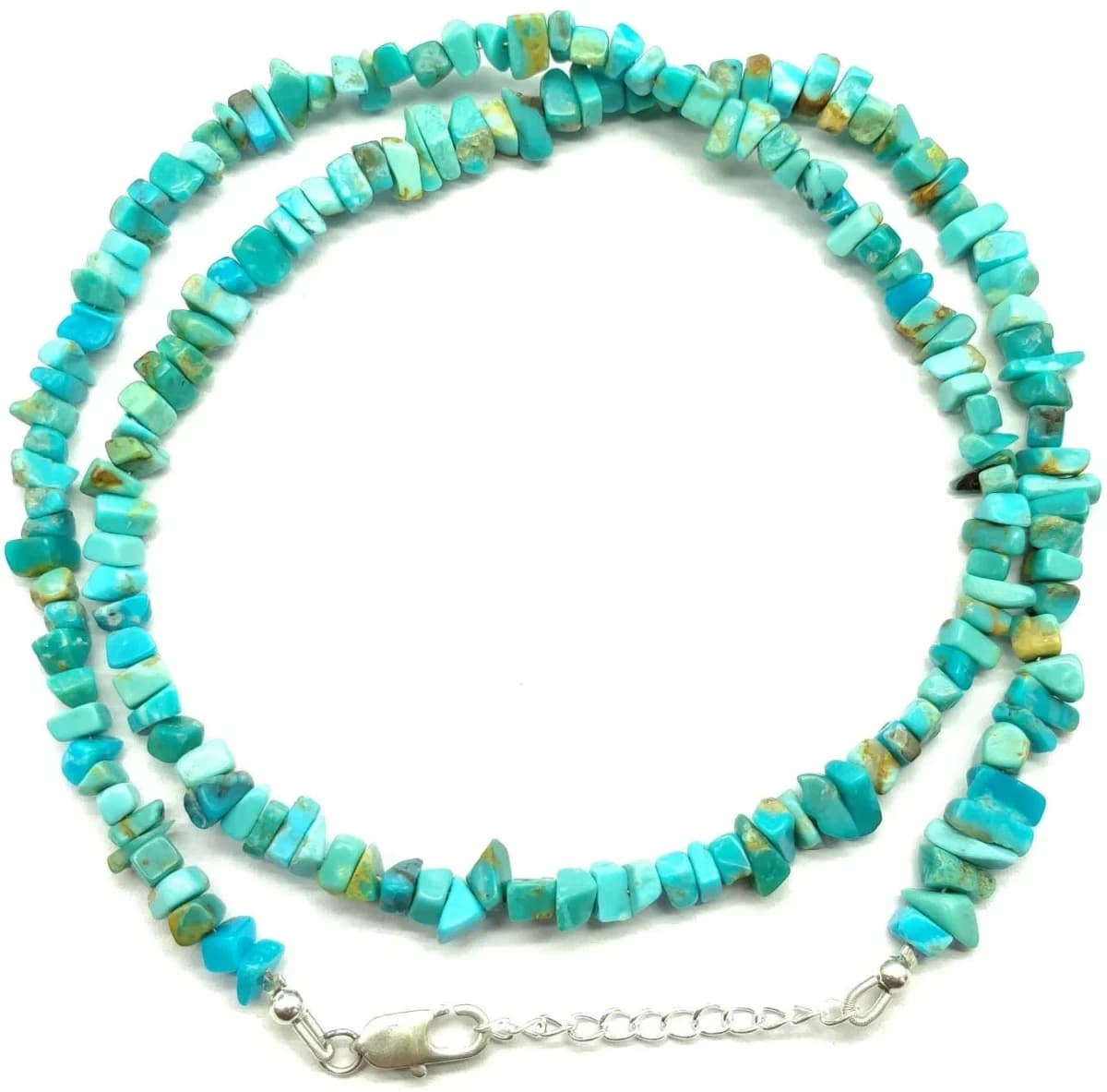 18" Arizona Turquoise Handmade Loose Beads Rough Faceted 4x3-7x4 mm