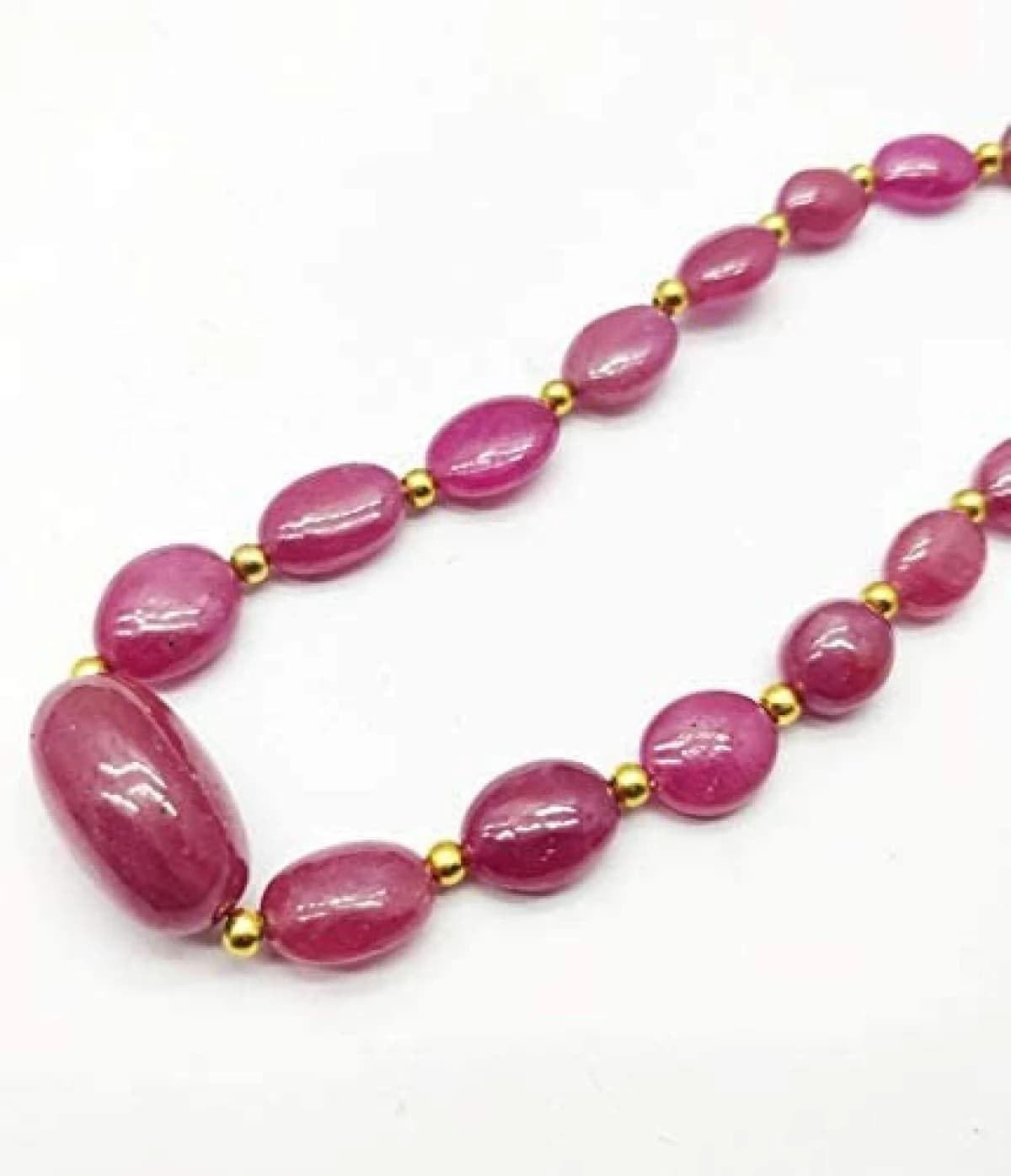 Natural Jewelry Making Ruby Gemstone Bead Shaped Oval Cut Smooth