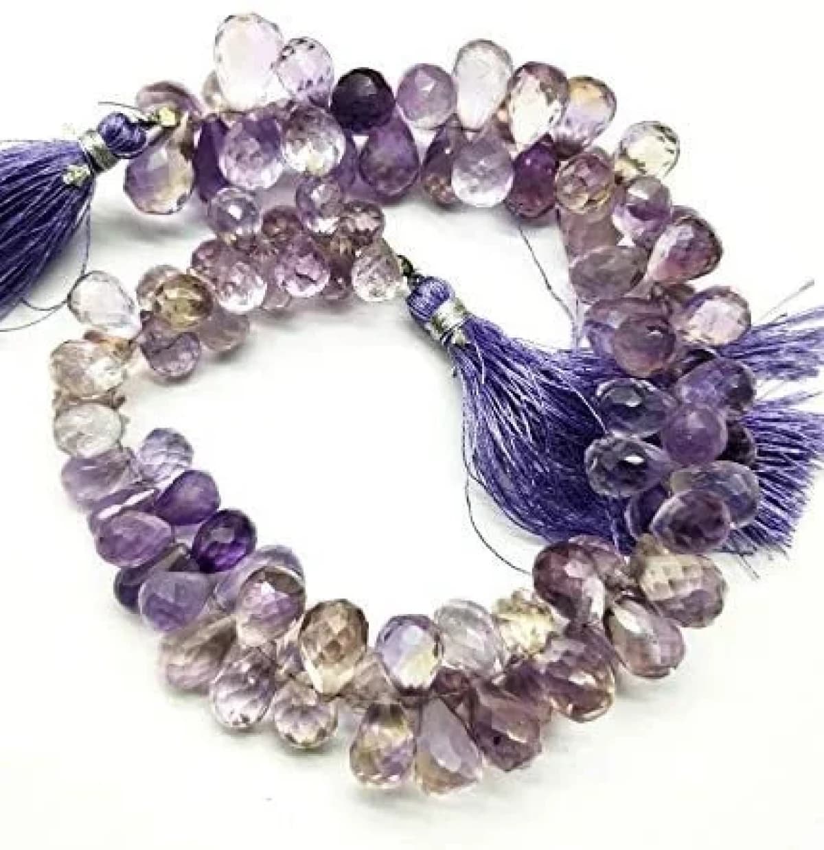 Jewelry Making Ametrine Gemstone Bead Shaped Teardrop Cut Faceted.