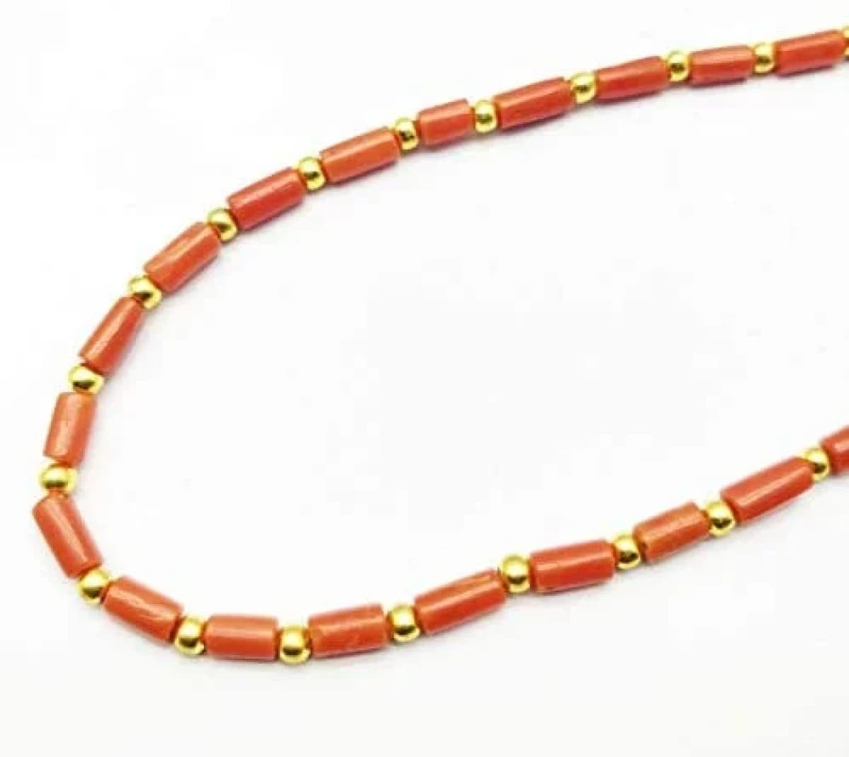 20" AAA Quality Italian Coral Gemstone Bead Shaped Tube Cut Smooth