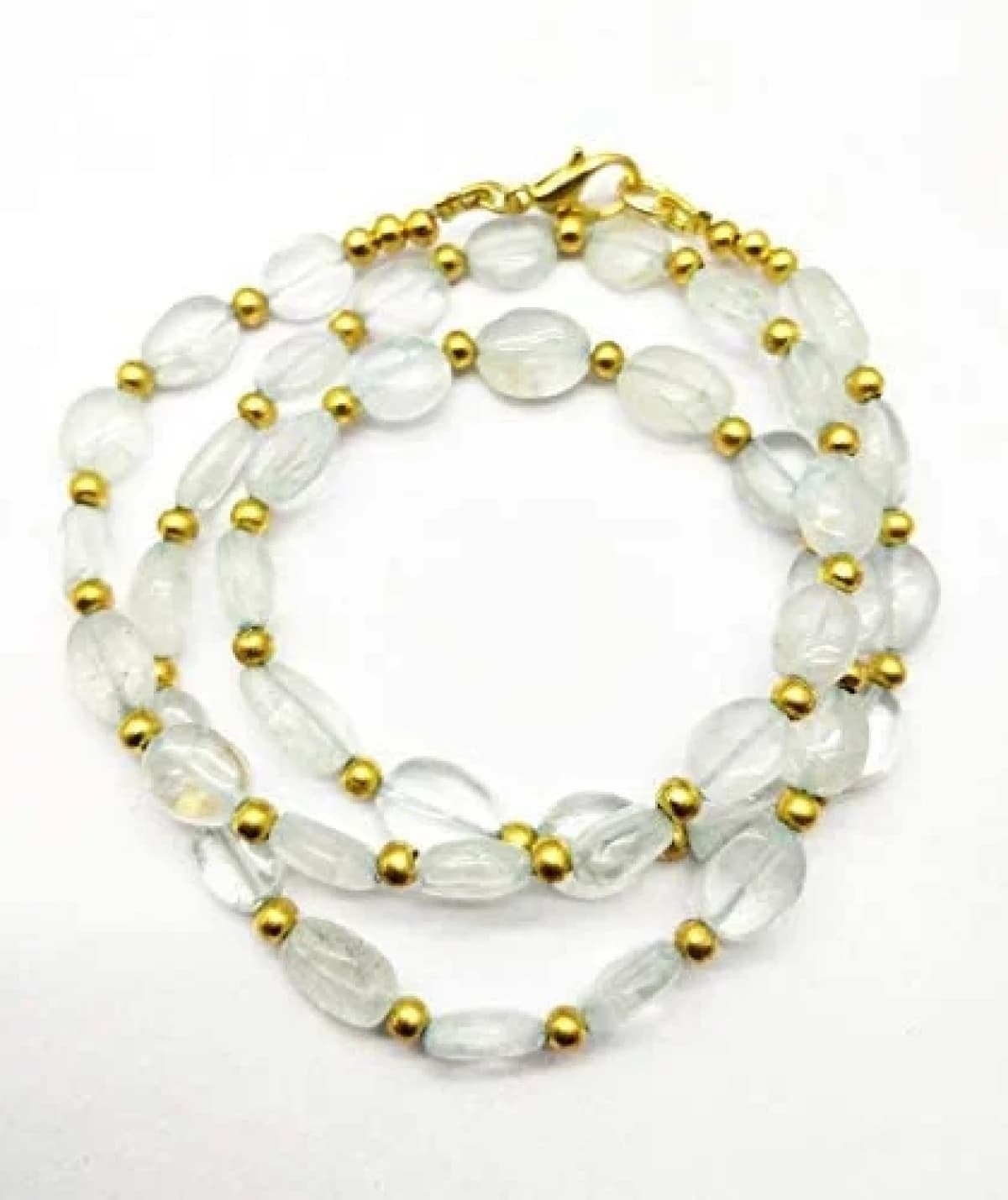 AAA Natural Aquamarine Gemstone Bead Shaped Oval Cut Smooth - 20 Inchs