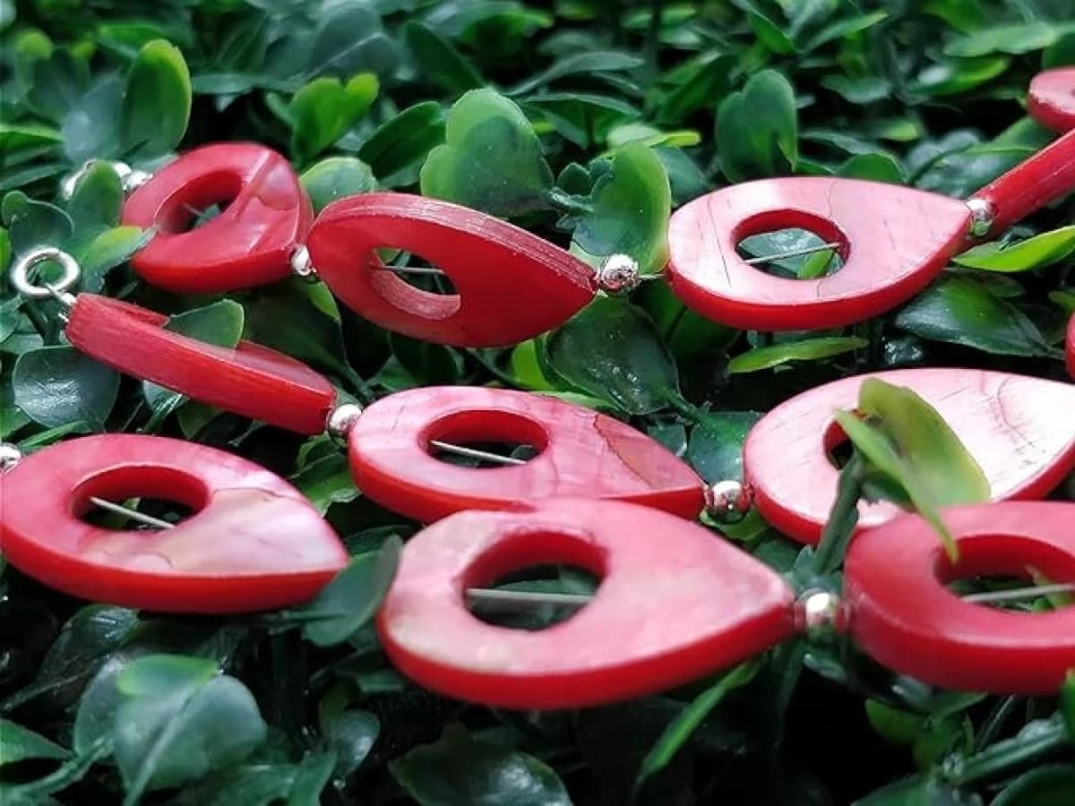 MOP Pink 5 Pieces Beads Size 25x15mm Shape Pear Eye Cut Smooth