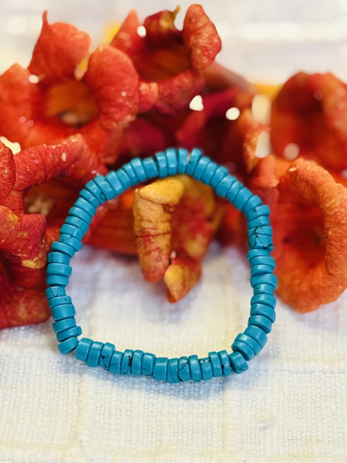 100% Howlite 64 Beads Bracelet for Emotional Balance & Touch of Beauty