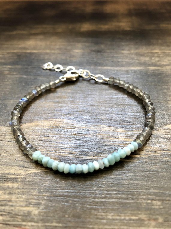 Labradorite Gemstone 925 Sterling Silver Bracelet| Jewels Artisan